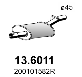 Silenziatore centrale ASSO 13.6011