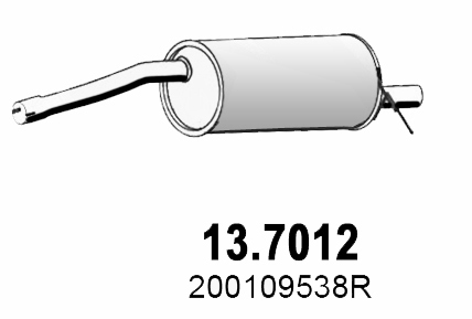 Silenziatore posteriore ASSO 13.7012