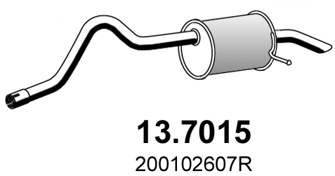 Silenziatore posteriore ASSO 13.7015