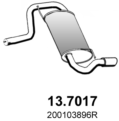 Silenziatore posteriore ASSO 13.7017