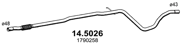 Tubo gas scarico ASSO 14.5026
