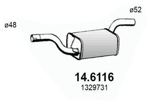 Silenziatore centrale ASSO 14.6116