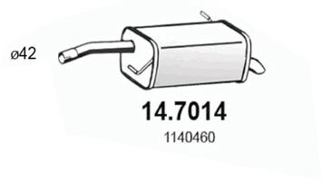 Silenziatore posteriore ASSO 14.7014