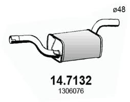 Silenziatore posteriore ASSO 14.7132