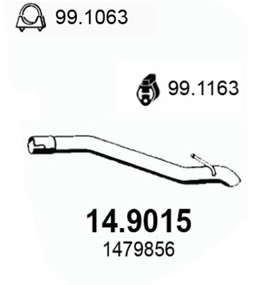 Tubo gas scarico ASSO 14.9015