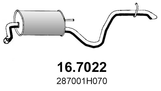 Silenziatore posteriore ASSO 16.7022