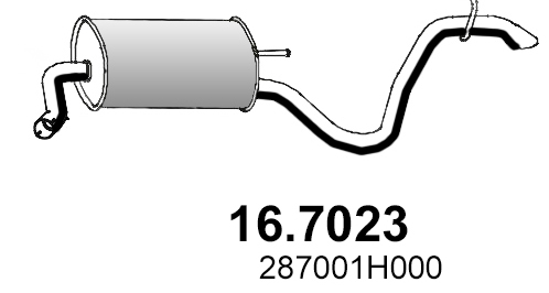 Silenziatore posteriore ASSO 16.7023