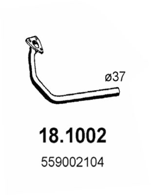 Tubo gas scarico ASSO 18.1002
