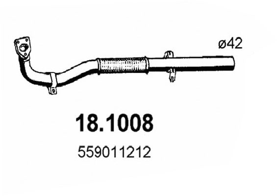 Tubo gas scarico ASSO 18.1008