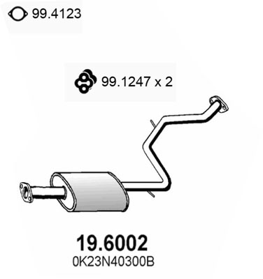 Silenziatore centrale ASSO 19.6002