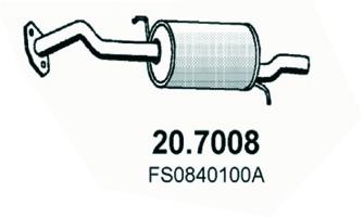 Silenziatore posteriore ASSO 20.7008