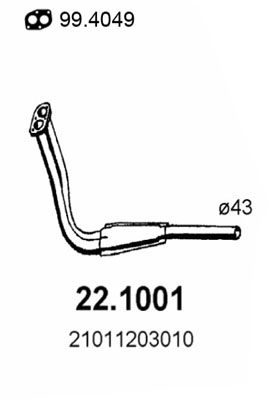 Tubo gas scarico ASSO 22.1001