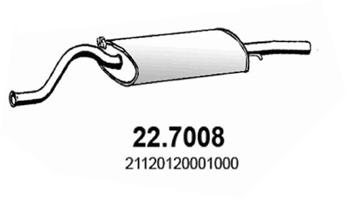 Silenziatore posteriore ASSO 22.7008
