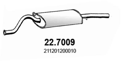 Silenziatore posteriore ASSO 22.7009