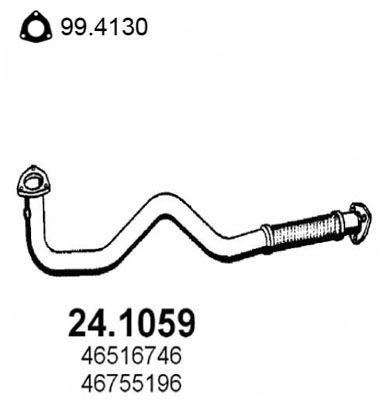 MARMITTA TUBO ANTERIORE PER LANCIA LYBRA 1.9 JTD 16V 1999