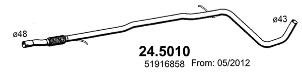 Tubo gas scarico ASSO 24.5010