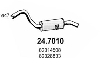 Silenziatore posteriore ASSO 24.7010