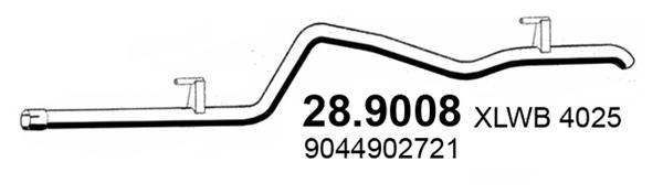 Tubo gas scarico ASSO 28.9008