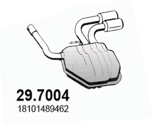 Silenziatore posteriore ASSO 29.7004
