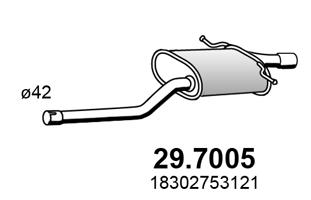 Silenziatore posteriore ASSO 29.7005