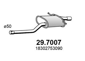Silenziatore posteriore ASSO 29.7007