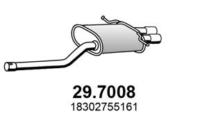Silenziatore posteriore ASSO 29.7008