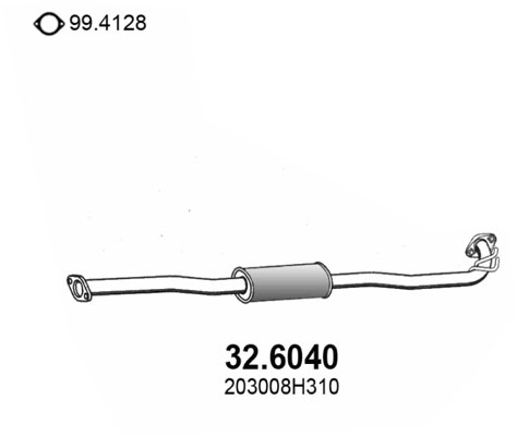 Silenziatore centrale ASSO 32.6040
