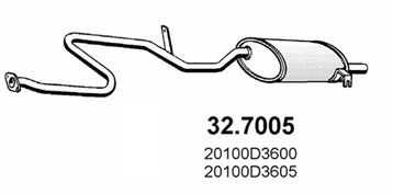 Silenziatore posteriore ASSO 32.7005