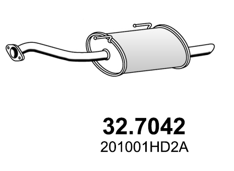 Silenziatore posteriore ASSO 32.7042