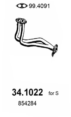 Tubo gas scarico ASSO 34.1022