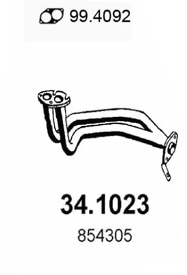 Tubo gas scarico ASSO 34.1023