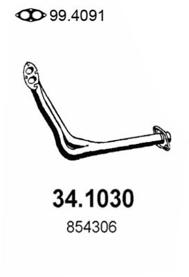 Tubo gas scarico ASSO 34.1030