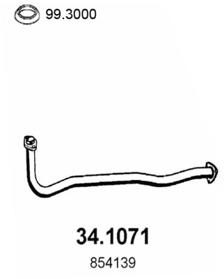 Tubo gas scarico ASSO 34.1071