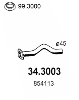 Tubo gas scarico ASSO 34.3003