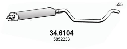Silenziatore centrale ASSO 34.6104