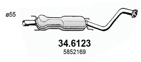 Silenziatore centrale ASSO 34.6123