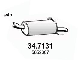 Silenziatore posteriore ASSO 34.7131
