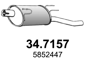 Silenziatore posteriore ASSO 34.7157