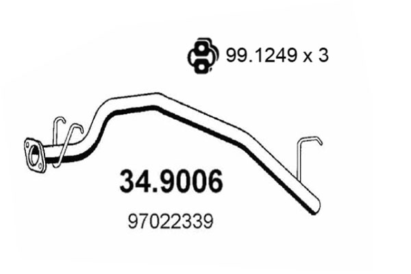 Tubo gas scarico ASSO 34.9006