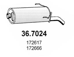 Silenziatore posteriore ASSO 36.7024