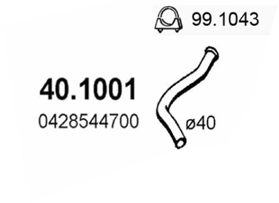 Tubo gas scarico ASSO 40.1001