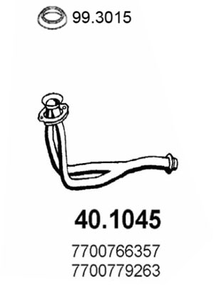 Tubo gas scarico ASSO 40.1045