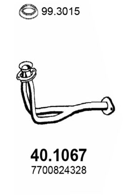 Tubo gas scarico ASSO 40.1067