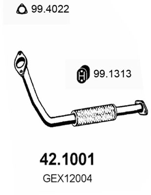Tubo gas scarico ASSO 42.1001