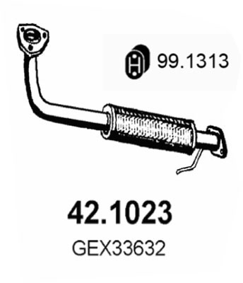 Tubo gas scarico ASSO 42.1023