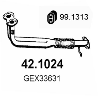 Tubo gas scarico ASSO 42.1024