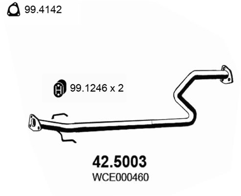 Tubo gas scarico ASSO 42.5003
