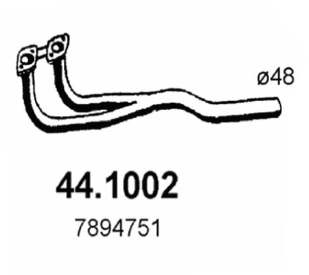 Tubo gas scarico ASSO 44.1002
