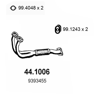 Tubo gas scarico ASSO 44.1006
