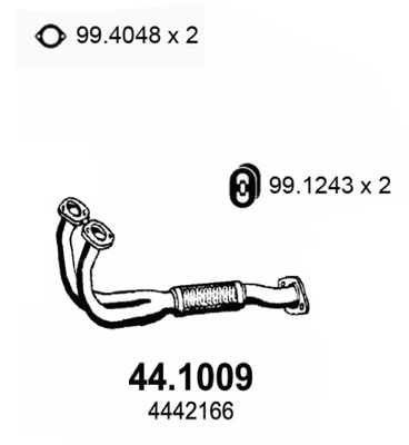 Tubo gas scarico ASSO 44.1009